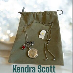 Kendra Scott Rhodium Plated Cancer ♋️ Charm Necklace NWT